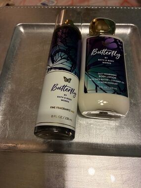 Bath & Body Works Butterfly Fine Fragrance Mist & Body Lotion - Purple, Teal